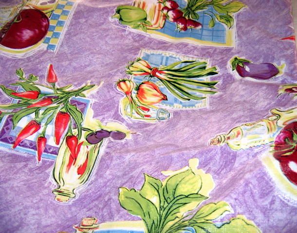 Wipe clean, easy to care for Square vinyl tablecloth has a Flannel 