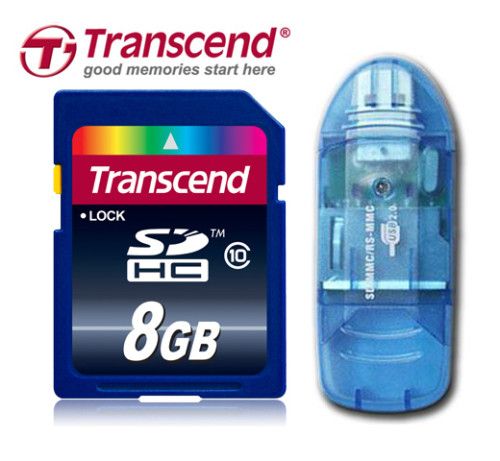 Transcend 8GB 8G SDHC SD Flash Memory Card Class 10 R  