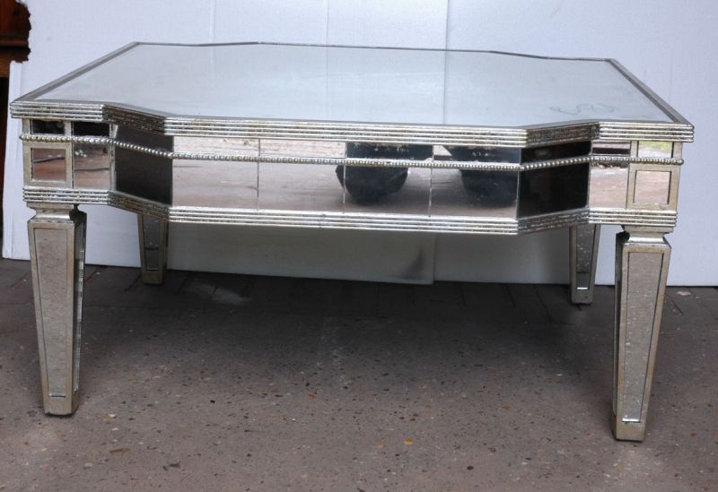 Funky Art Deco Mirrored Coffee Table Mirror Furniture  