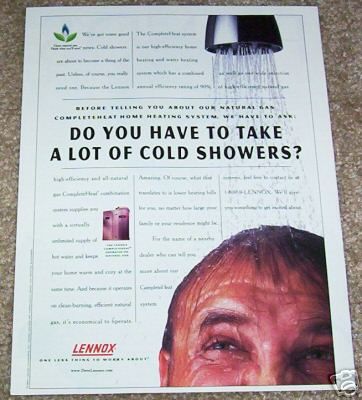 1997 ad LENNOX furnace home heating hot water system AD  