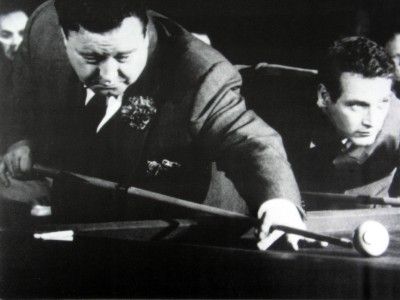 The Hustler, Paul Newman & Jackie Gleason Playing Billiards/ Pool 