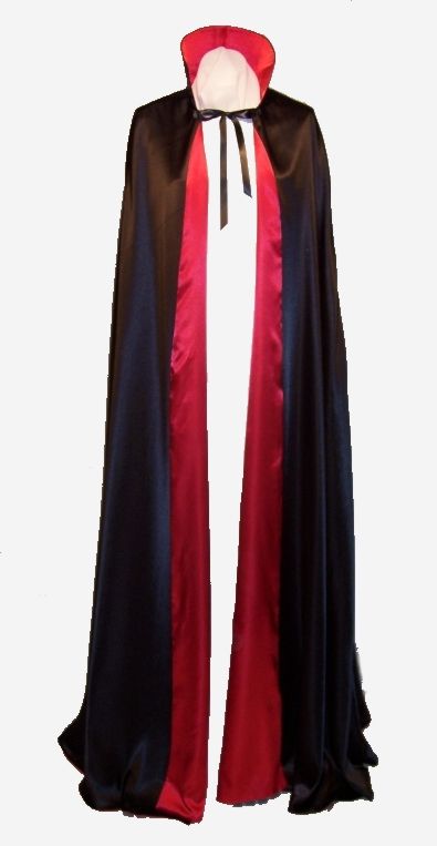   Cape Vampire Gothic Dracula Collar Floor Length Halloween SCARY  