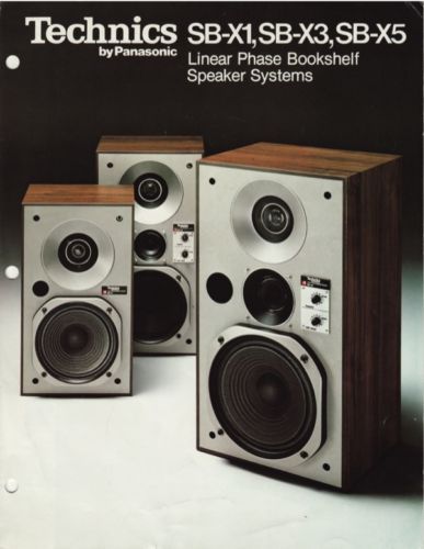 Technics SB X5/SB X3/SB X1 Speaker Brochure 1970s  