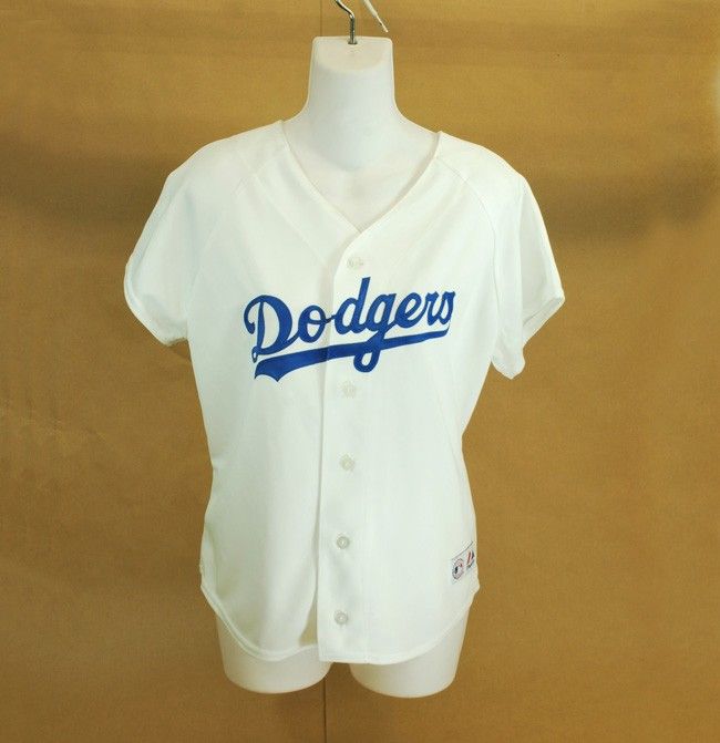   MLB LOS ANGELES DODGERS HOME WOMEN SIZE JERSEY WHITE 6703 DODA LD RJH