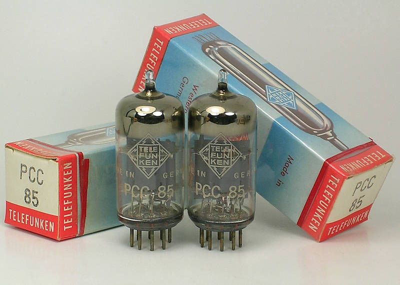 Telefunken ECC85 6AQ8 Balanced & Matched Platinum Pair mislabeled 6 