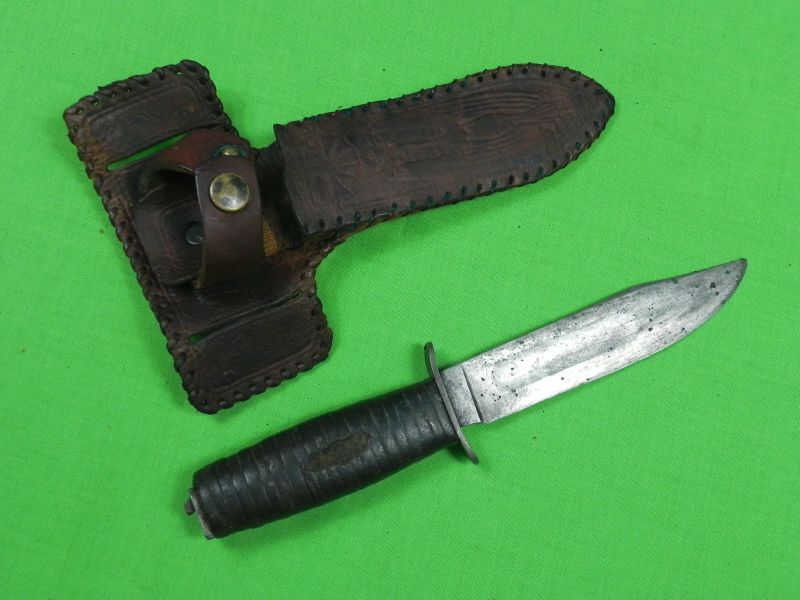 Vintage US CASE Hunting Fighting Knife & Sheath  