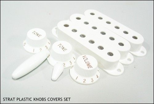 Guitar Knobs Pickup Covers Tip Accessory Set For Strat  