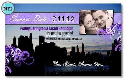   York City Save The Date Wedding Bridal Magnets Subway Train NYC  