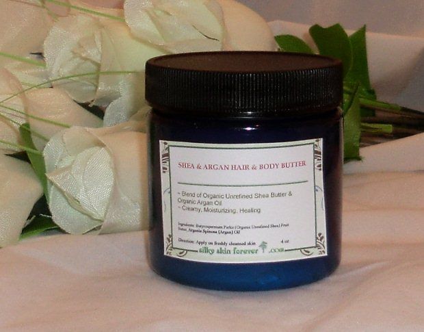 ORGANIC ARGAN OIL & SHEA BODY HAIR BUTTER UNREFINED MULTIPLE SCENTS 