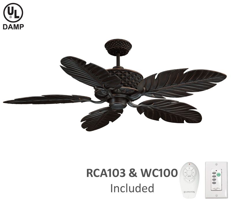 ELLINGTON 52 PINEAPPLE AGED BRONZE OUTDOOR Ceiling Fan  