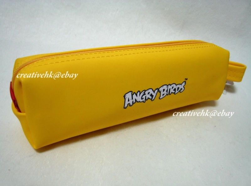 Angry Birds Yellow Cosmetic Pencil Case Pouch Bag Charm  