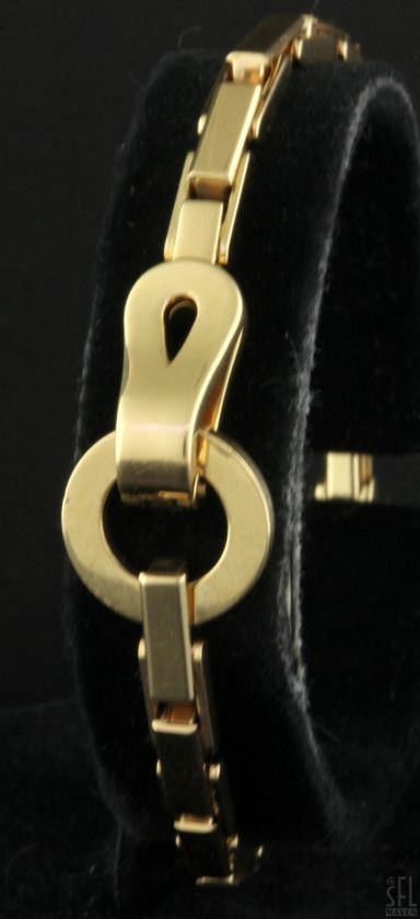 CARTIER HEAVY 18K GOLD ELEGANT HIGH FASHION FANCY LINK BRACELET  