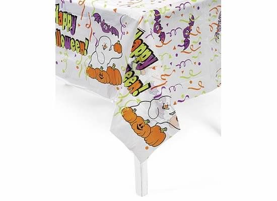 Plastic Halloween Tablecloth. 54 x 72