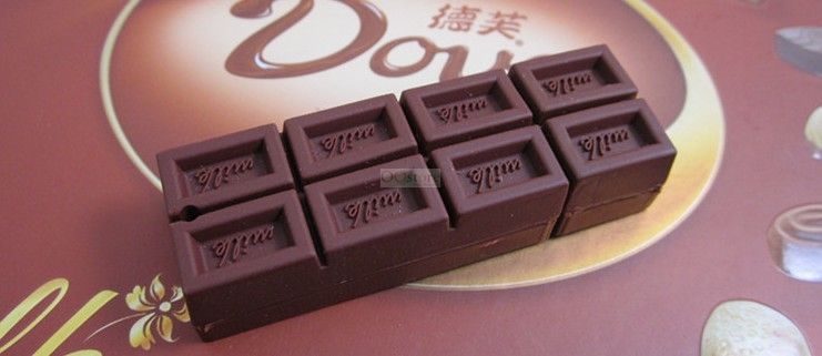 novelty chocolate bar style flash memory pen drive 8g