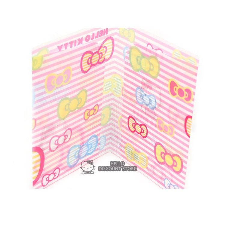 Hello Kitty File 2 Pocket Folder  Stripe With Ribbon  