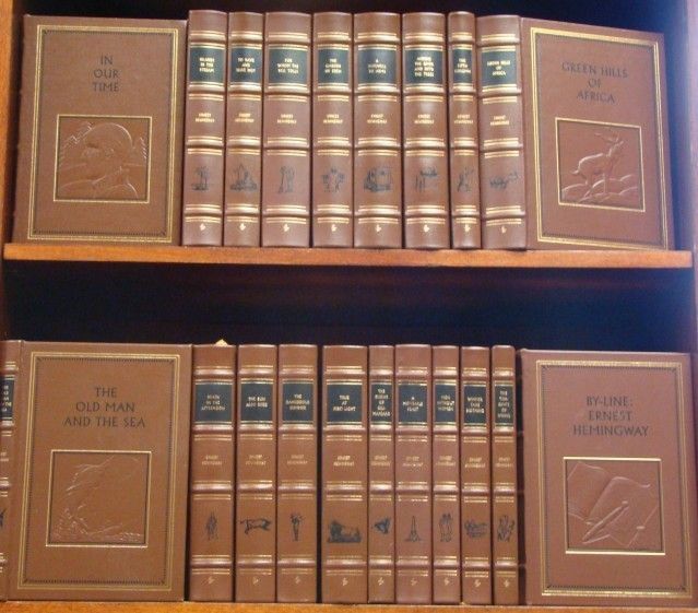   HEMINGWAY Complete Works EASTON PRESS 20 Vol Set FULL LEATHER BINDINGS