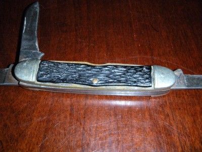 VINTAGE CAMILLUS FOLDING KNIFE 3 BLADES MADE IN NY  