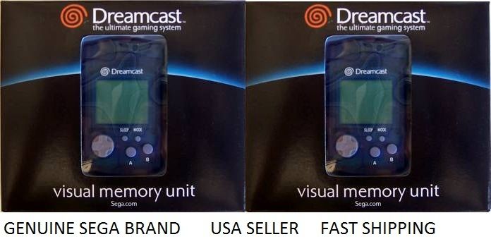 SEGA DREAMCAST BLUE VISUAL MEMORY VMU UNIT CARDS NEW  