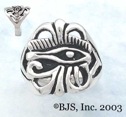 Sterling Silver Eye of Horus Ring, Egyptian Jewelry, Eye of Ra, Your 