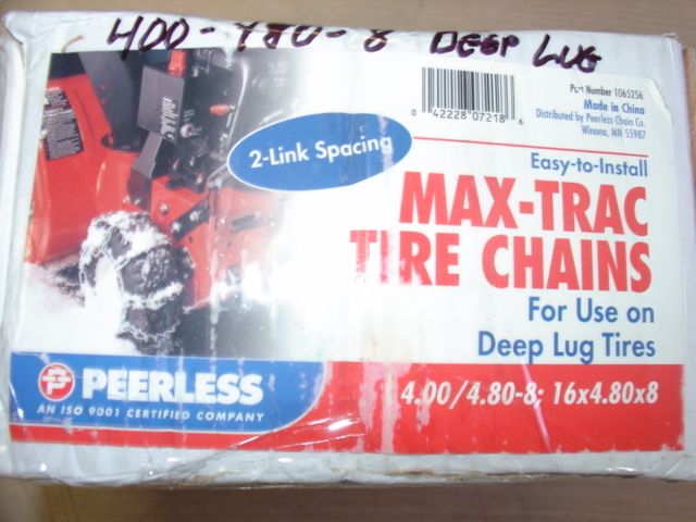 Snowblower DEEP LUG Tire Chains 4.00X8 OR 4.80X8 NEW   
