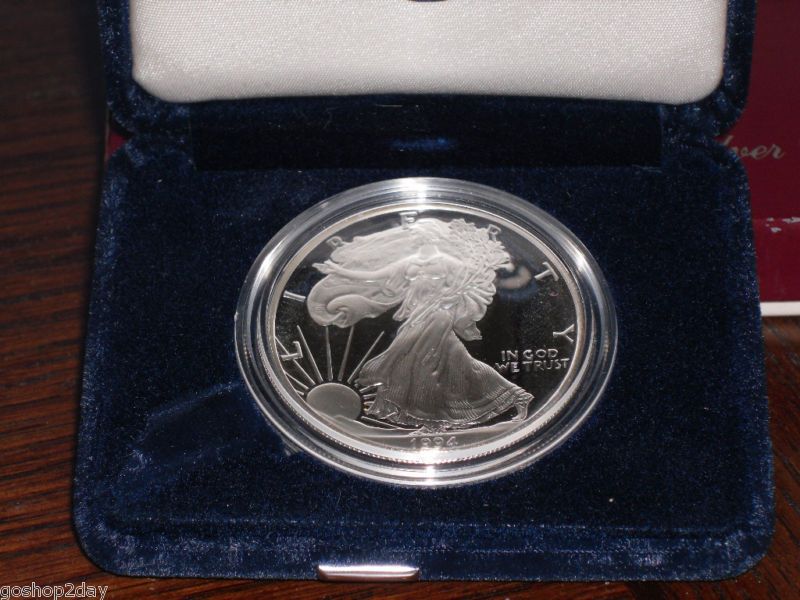 1994 Silver Eagle Dollar Proof Troy Oz 999 Silver A RARE BEAUTY  