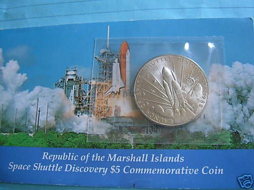 SPACE SHUTTLE DISCOVERY LAUNCH 1988 $5 COIN  