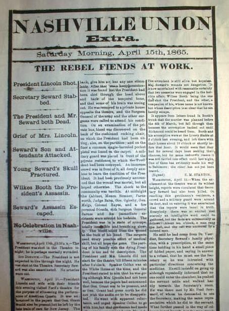 Best 15 newspapers LINCOLN ASSASSINATION 1865 J W Booth  